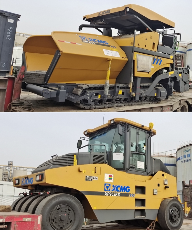 1 Unit of XCMG Asphalt Concrete Paving Crawler RP603 & 1 Unit of XCMG Pneumatic Roller XP263KS to Africa