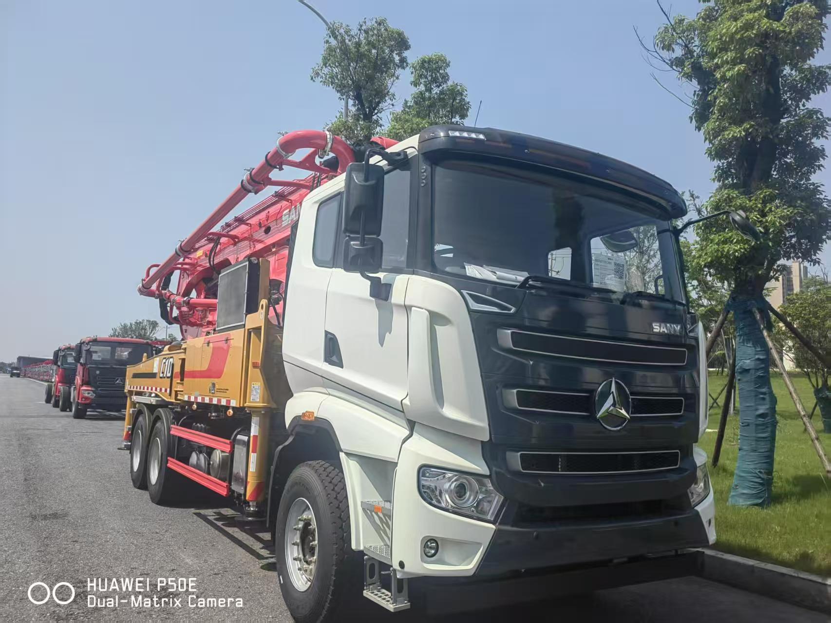 Sany right-hand drive 39m pump truck delivered