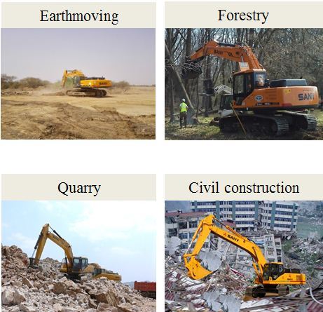 The comparison between crawler digger and wheeled digger