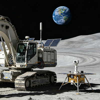 Vermeer and Interlune Develop Electric Lunar Excavator