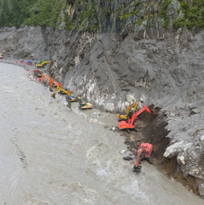 Heavy Equipment Used in Nepal Hydropower Rescue